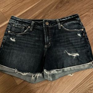 Silver Jean brand distressed shorts with 4 inch inseam/like new/ size 30 waist